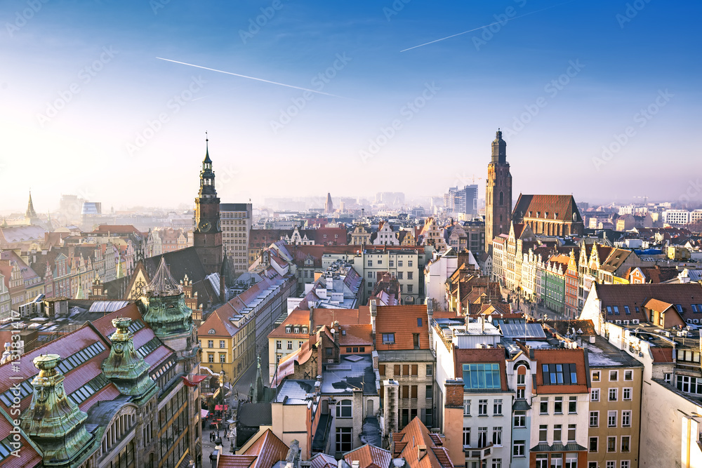 Panorama of Wroclaw Old Town, Poland Panorama of Wroclaw Old Town, Poland