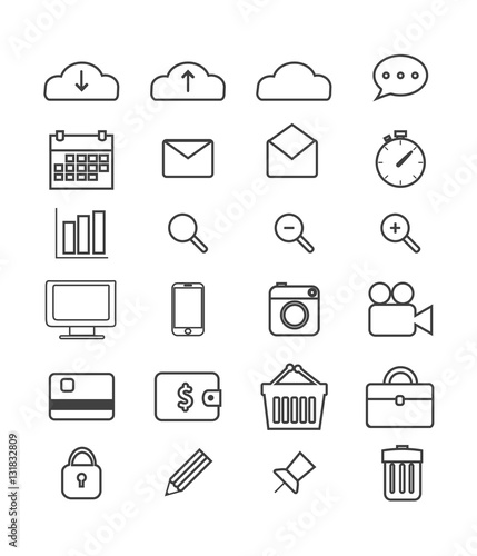 Simple web icons set