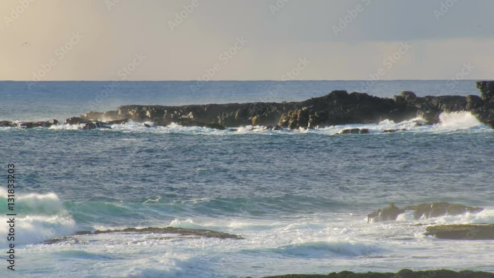 seascape near coast of Reykjanes peninsula, Iceland, cloudy sky, Atlantic ocean seascape near coast of Reykjanes peninsula, Iceland, cloudy sky, Atlantic ocean