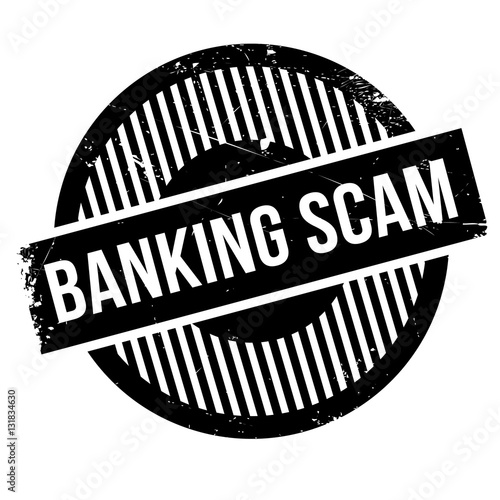 Banking Scam rubber stamp