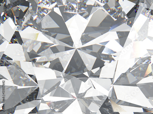 3D illustration crop diamond texture zoom