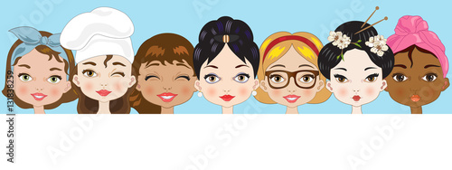 Header with Women of the World