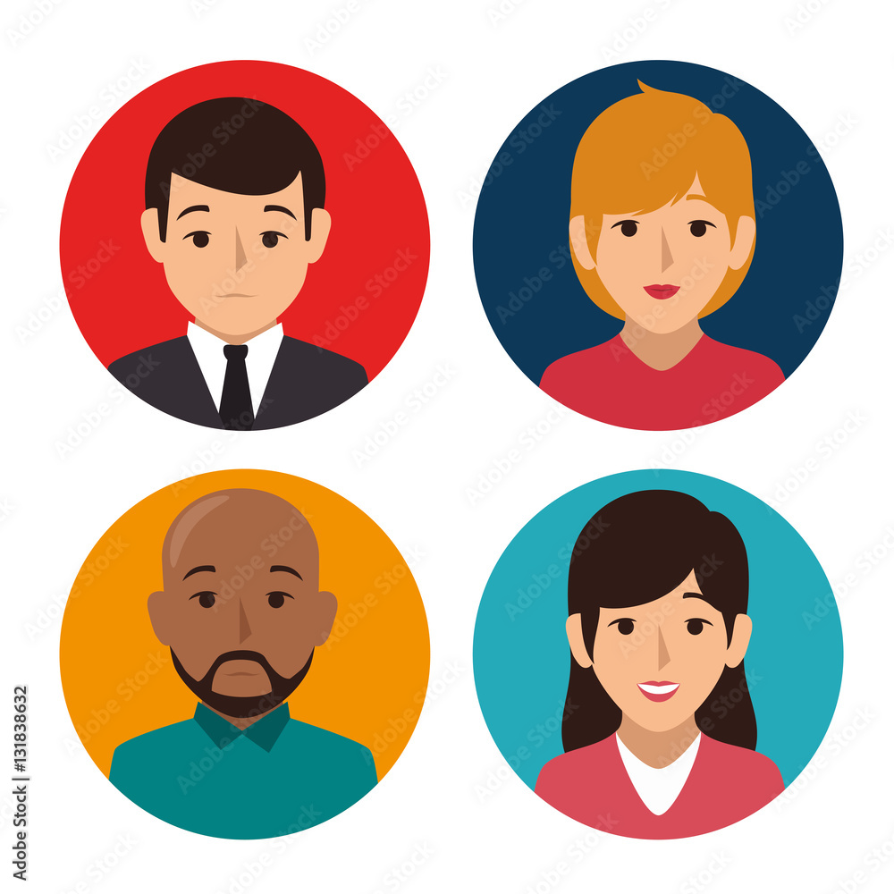 people group avatar character vector illustration design people group avatar character vector illustration design