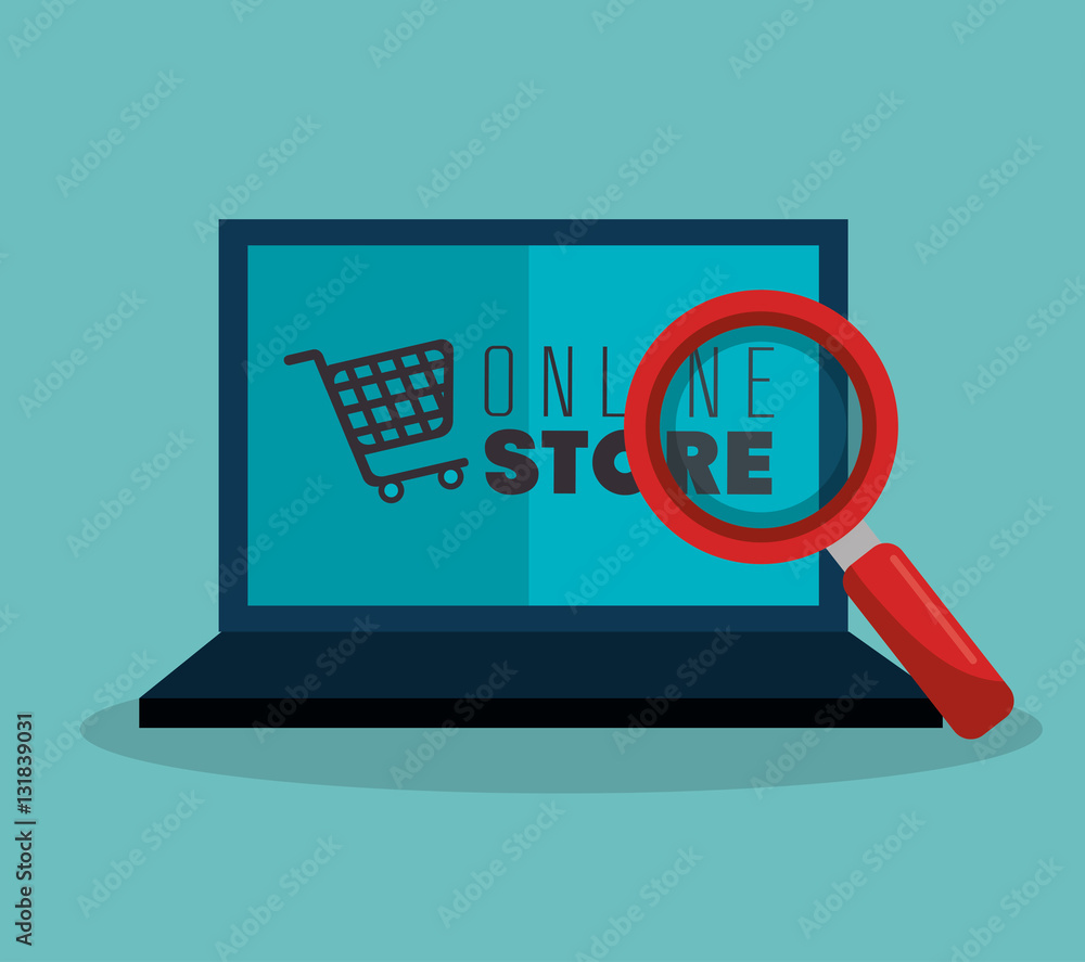 online store shopping icon vector illustration design
