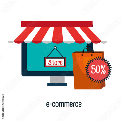online store shopping icon vector illustration design