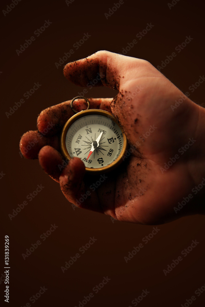 Compass and Hand Compass and Hand