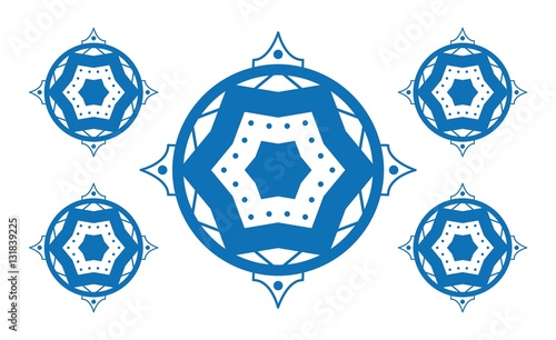 Formas abstractas mándala vector