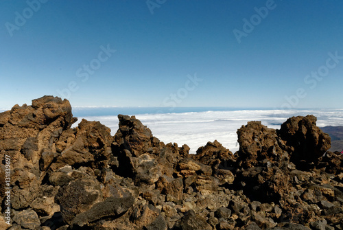 Mt Tiede Tenerife with Clouds and fog