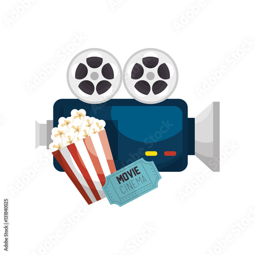Cinematographic entertainment isolated icons vector illustration design