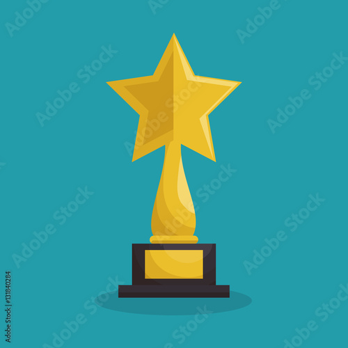 Cinematographic entertainment award isolated icons vector illustration design