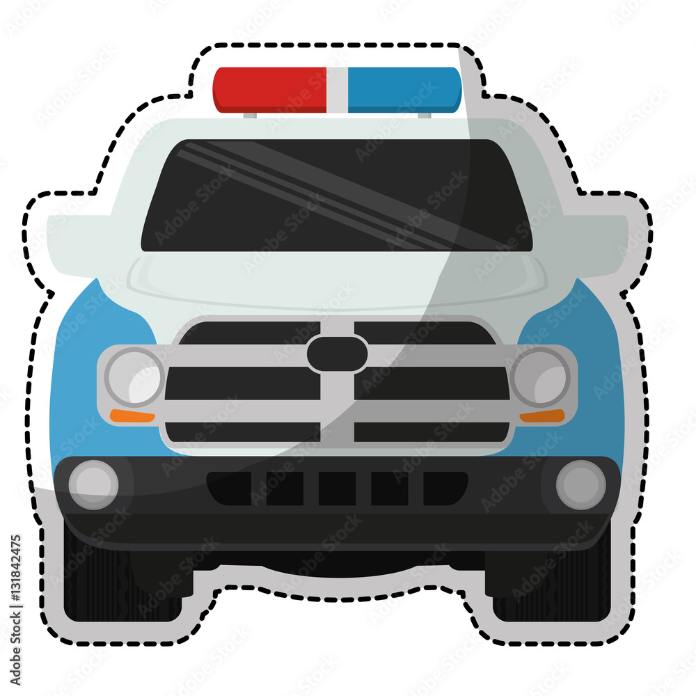 police car vehicle icon over white background. colorful design. vector illustration police car vehicle icon over white background. colorful design. vector illustration