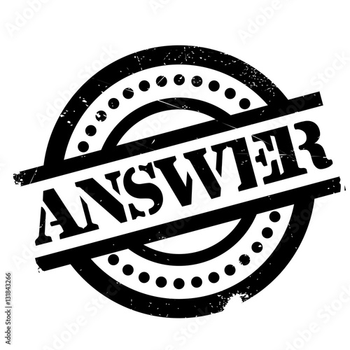 Answer rubber stamp
