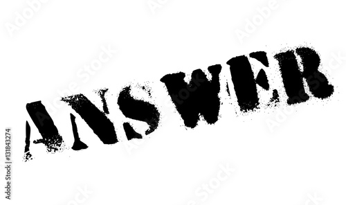 Answer rubber stamp