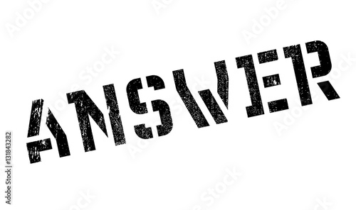 Answer rubber stamp