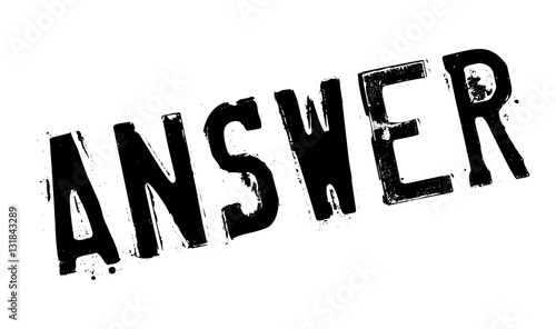 Answer rubber stamp