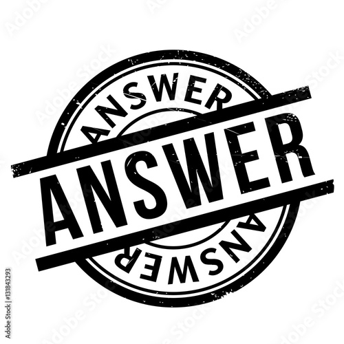 Answer rubber stamp