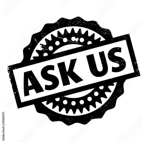 Ask Us rubber stamp