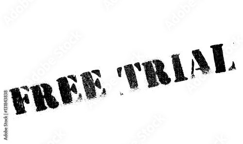 Free trial rubber stamp. Grunge design with dust scratches. Effects can be easily removed for a clean, crisp look. Color is easily changed.