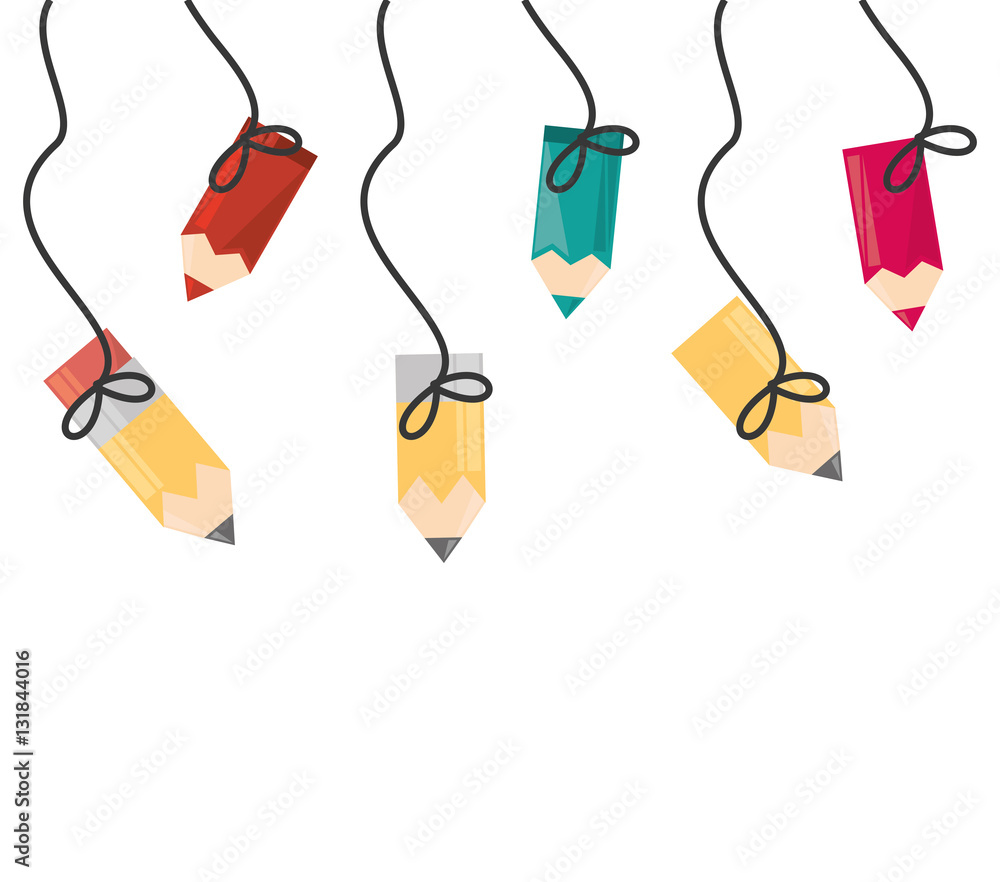 wallpaper colored hanging ribbon vector illustration eps 10 Stock