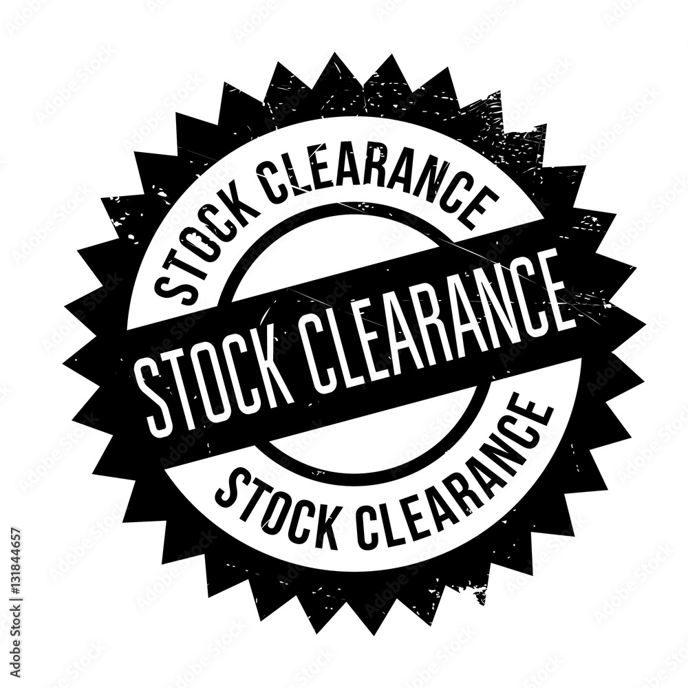 Stock clearance stamp. Grunge design with dust scratches. Effects can be easily removed for a clean, crisp look. Color is easily changed. Stock clearance stamp. Grunge design with dust scratches. Effects can be easily removed for a clean, crisp look. Color is easily changed.