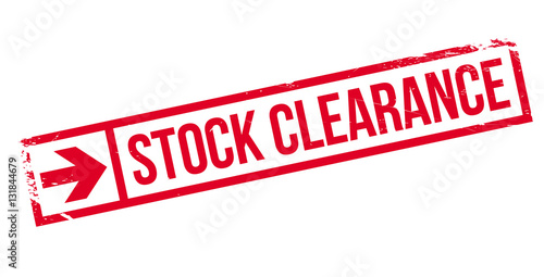 Stock clearance stamp. Grunge design with dust scratches. Effects can be easily removed for a clean, crisp look. Color is easily changed.
