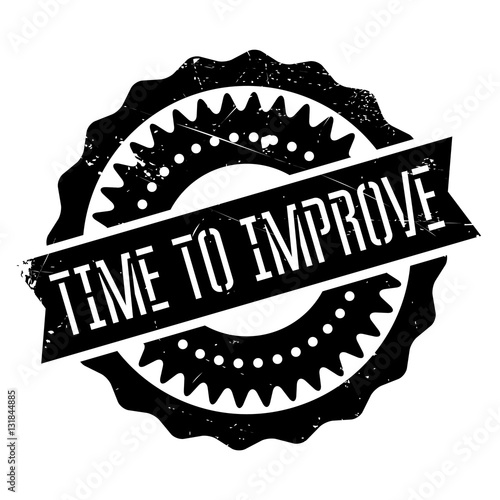 Time to improve stamp. Grunge design with dust scratches. Effects can be easily removed for a clean, crisp look. Color is easily changed.