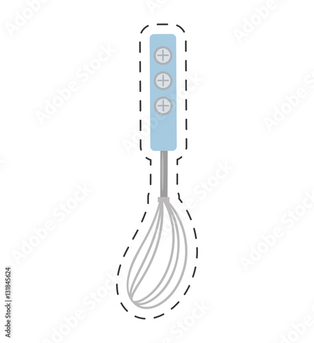 wire whisk kitchen and cooking utensils cut line vector illustration eps 10