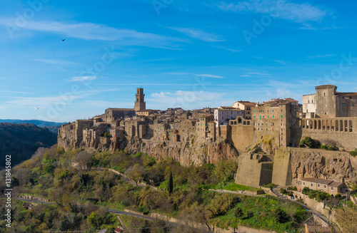 Pitigliano  Italy  - The gorgeous medieval town in Tuscany region  known as  The Little Jerusalem 
