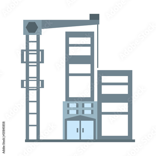 building elevator construction structure vector illustration eps 10