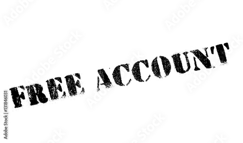 Free account stamp. Grunge design with dust scratches. Effects can be easily removed for a clean, crisp look. Color is easily changed.