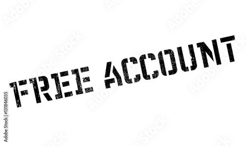 Free account stamp. Grunge design with dust scratches. Effects can be easily removed for a clean, crisp look. Color is easily changed.