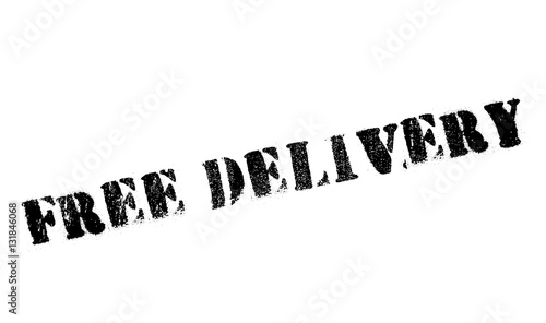 Free delivery stamp. Grunge design with dust scratches. Effects can be easily removed for a clean, crisp look. Color is easily changed.