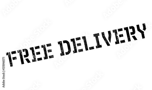 Free delivery stamp. Grunge design with dust scratches. Effects can be easily removed for a clean, crisp look. Color is easily changed.