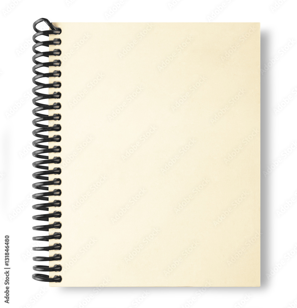 Note book isolate and shadow on white with clipping path Note book isolate and shadow on white with clipping path