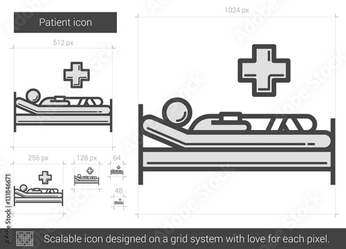 Patient line icon.