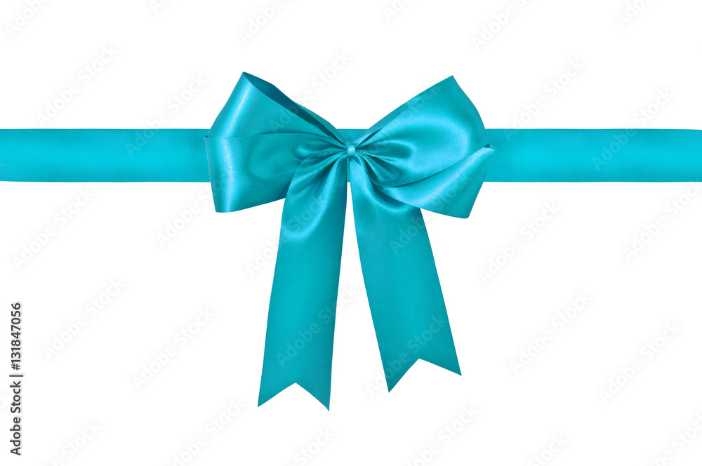 Golden ribbon with bow with tails isolated on white with clippin Golden ribbon with bow with tails isolated on white with clippin