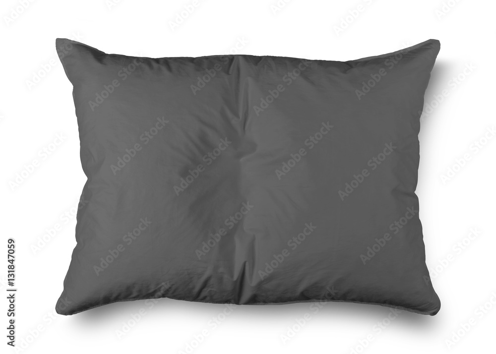close up of a gray pillow on white background close up of a gray pillow on white background