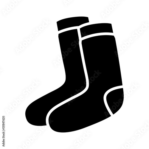 Pair of socks flat icon for fashion accessory apps and websites