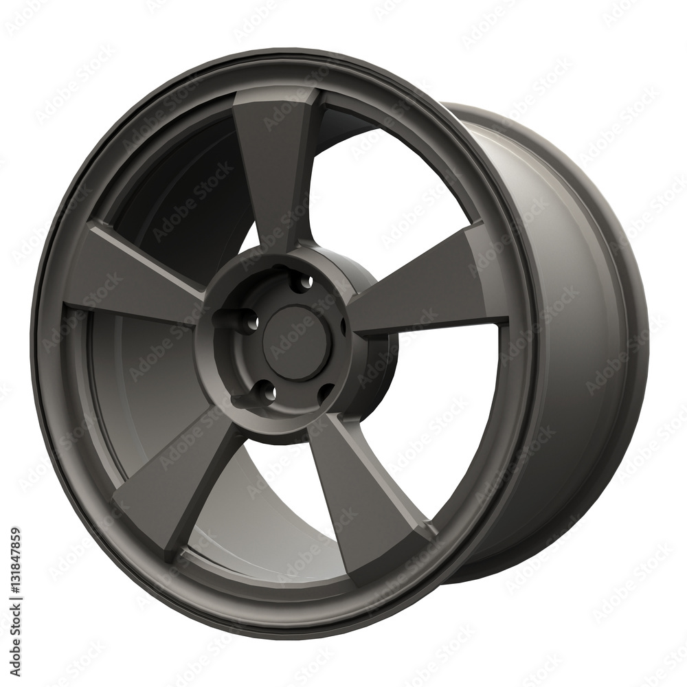 Fototapeta premium Aluminum cast disks for a car (3D model) 