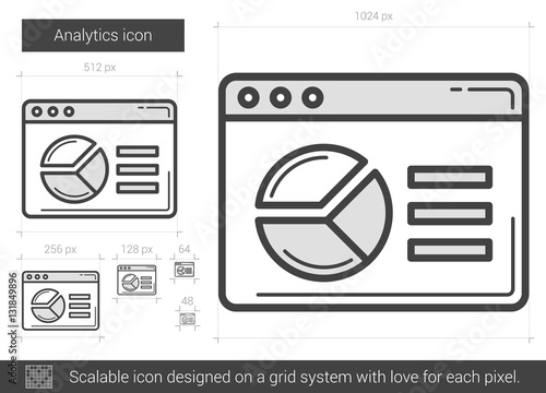 Analytics line icon.