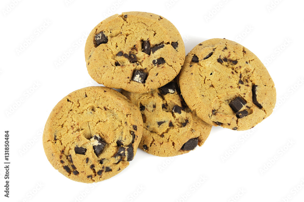 Chocolate cookie isolated on white background Chocolate cookie isolated on white background