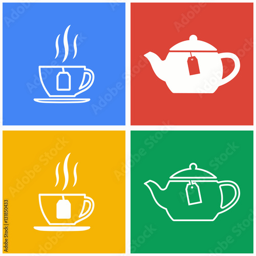 Tea icon set.