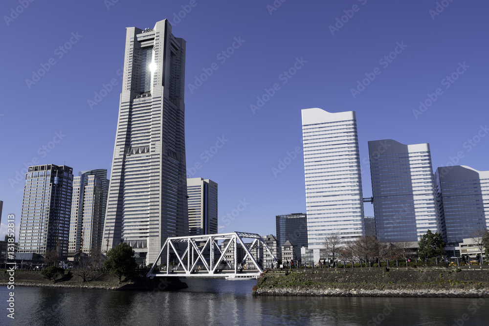 Obraz premium 横浜市街地の風景