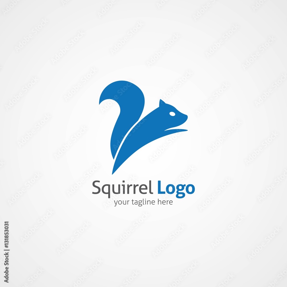 Squirrel logo design template. Vector Illustration Squirrel logo design template. Vector Illustration