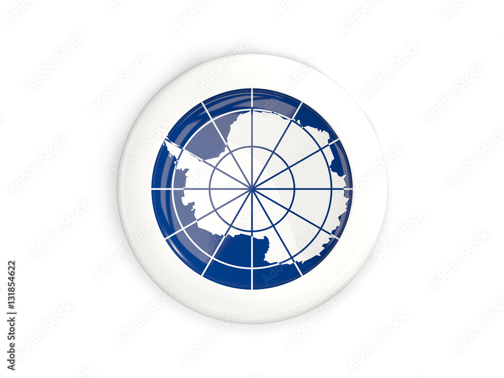 Flag of antarctica, glossy round button Flag of antarctica, glossy round button