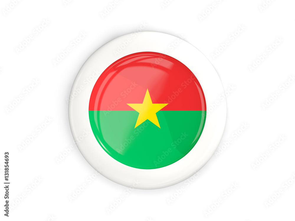 Flag of burkina faso, glossy round button Flag of burkina faso, glossy round button