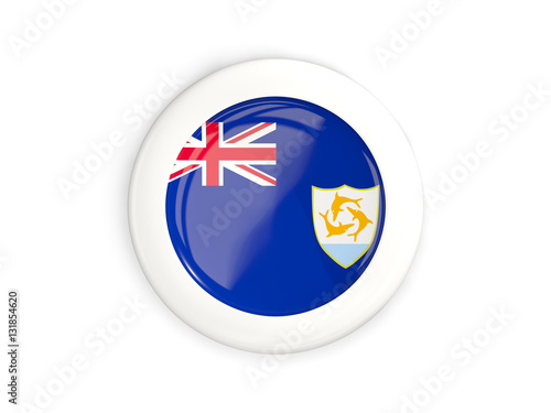 Free Download Flag of anguilla, glossy round button - GFXLoad