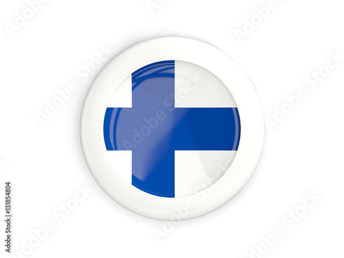 Free Download Flag of finland, glossy round button - GFXLoad