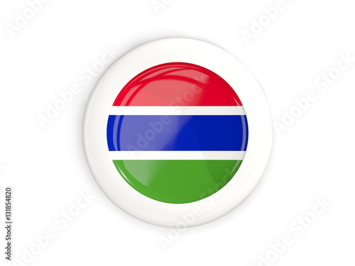Free Download Flag of gambia, glossy round button - GFXLoad