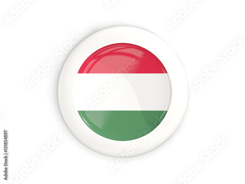 Free Download Flag of hungary, glossy round button - GFXLoad